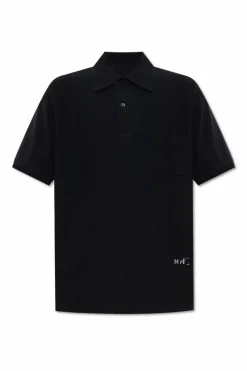 Maison Margiela CZARNY Polo z logo