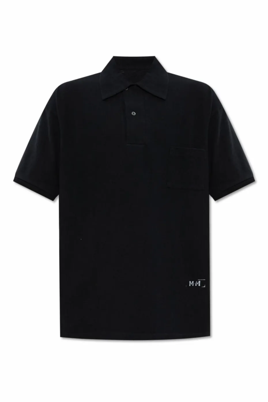 Maison Margiela CZARNY Polo z logo