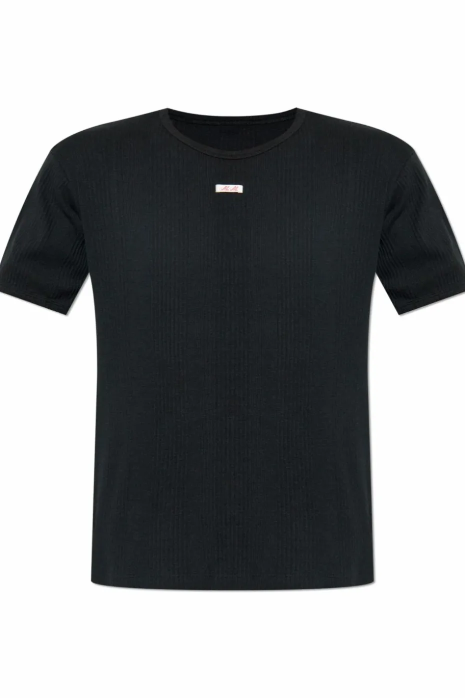Maison Margiela CZARNY Prążkowany t-shirt