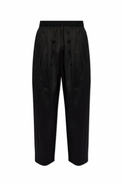 Maison Margiela CZARNY Spodnie z zakładkami