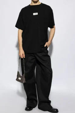 Maison Margiela CZARNY Spodnie z logo