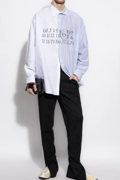 Maison Margiela CZARNY Spodnie z lampasami
