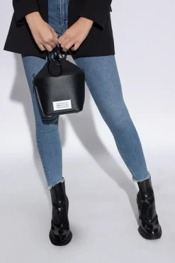 Maison Margiela CZARNY Torba na ramię z logo '5AC Small'