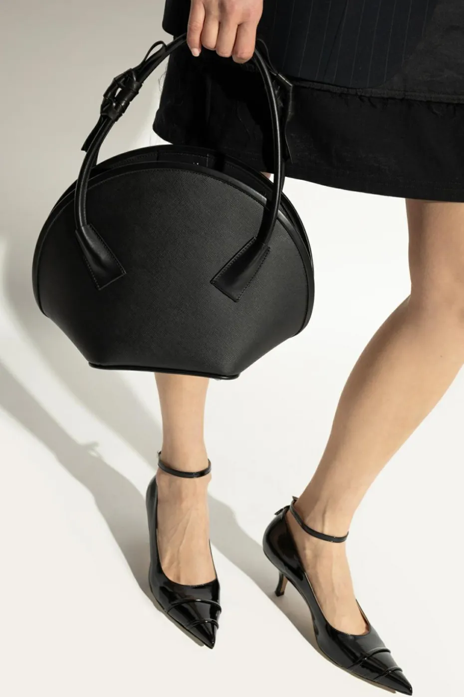Maison Margiela CZARNY Torba do ręki z logo