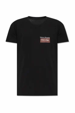 Maison Margiela CZARNY T-shirt z logo