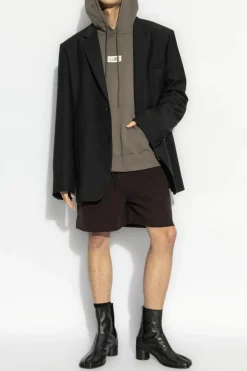 Maison Margiela CZARNY Wełnina marynarka z otwartymi klapami