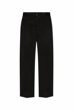 Maison Margiela CZARNY Wełniane spodnie w kant
