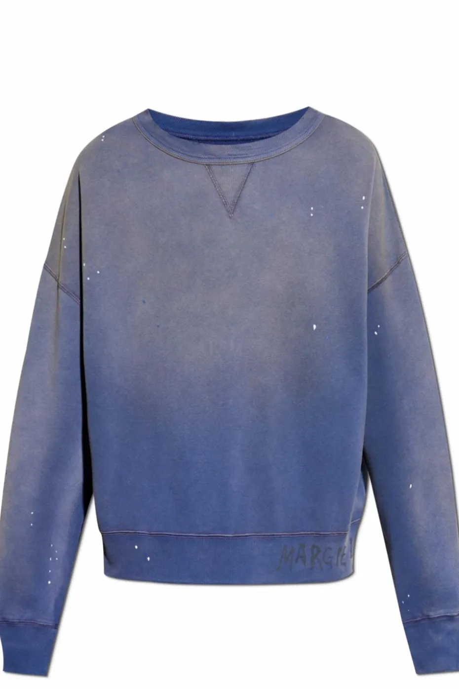 Maison Margiela FIOLETOWY Bluza z efektem vintage