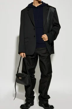 Maison Margiela GRANATOWY Wełniana bluza