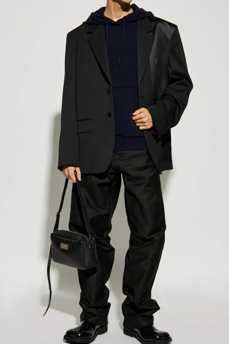 Maison Margiela GRANATOWY Wełniana bluza