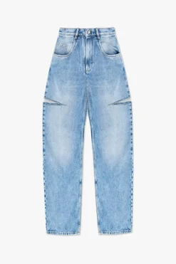 Maison Margiela jasnoniebieski Jeansy z wycięciami