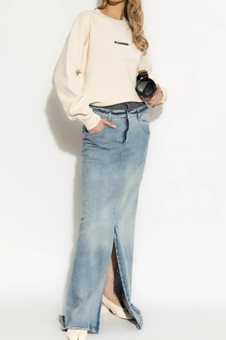 Maison Margiela jasnoniebieski Jeansowa spódnica