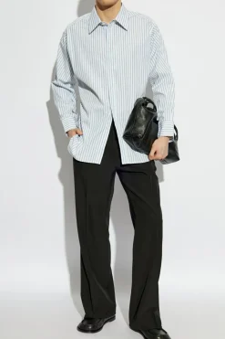 Maison Margiela jasnoniebieski Koszula ze wzorem w pasy