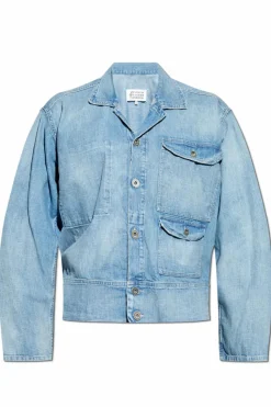 Maison Margiela NIEBIESKI Lekka jeansowa kurtka