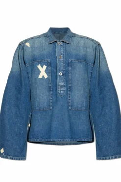 Maison Margiela NIEBIESKI Koszula jeansowa