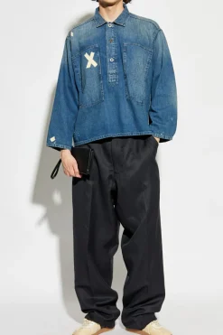 Maison Margiela NIEBIESKI Koszula jeansowa