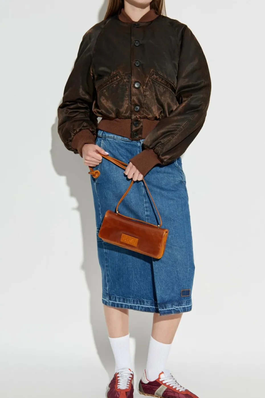 Maison Margiela NIEBIESKI Jeansowa spódnica