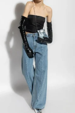 Maison Margiela NIEBIESKI Jeansy z przeszyciami