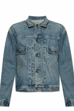 Maison Margiela NIEBIESKI Jeansowa kurtka