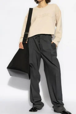 Maison Margiela RÓŻOWY Bluza z wyszytym logo