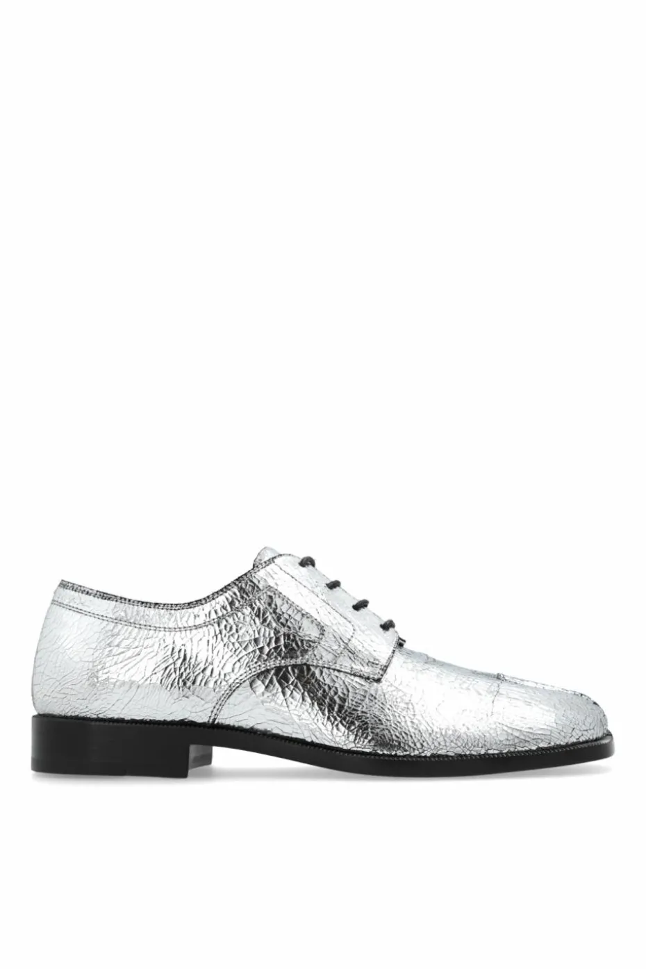 Maison Margiela SREBRNY Skórzane buty `Tabi`