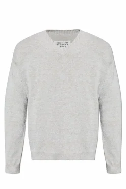 Maison Margiela SZARY Bawełniany sweter