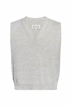 Maison Margiela SZARY Bawełniana kamizelka