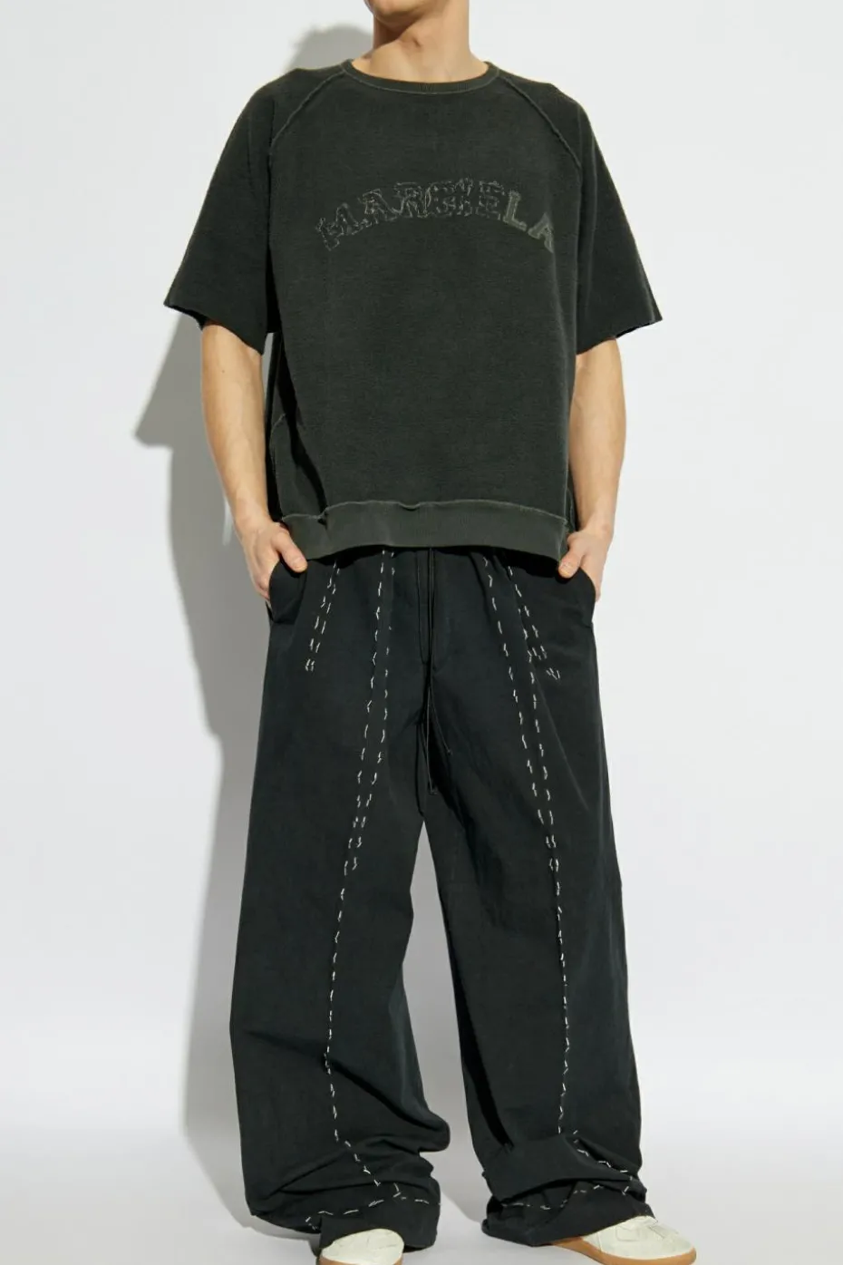 Maison Margiela SZARY Bluza z logo