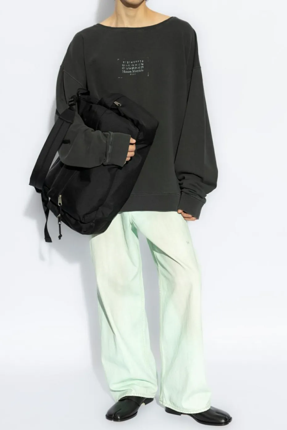 Maison Margiela SZARY Bluza z efektem `vintage`