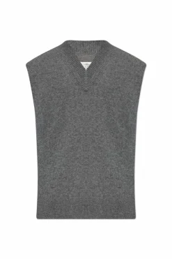 Maison Margiela SZARY Kamizelka z dekoltem w serek