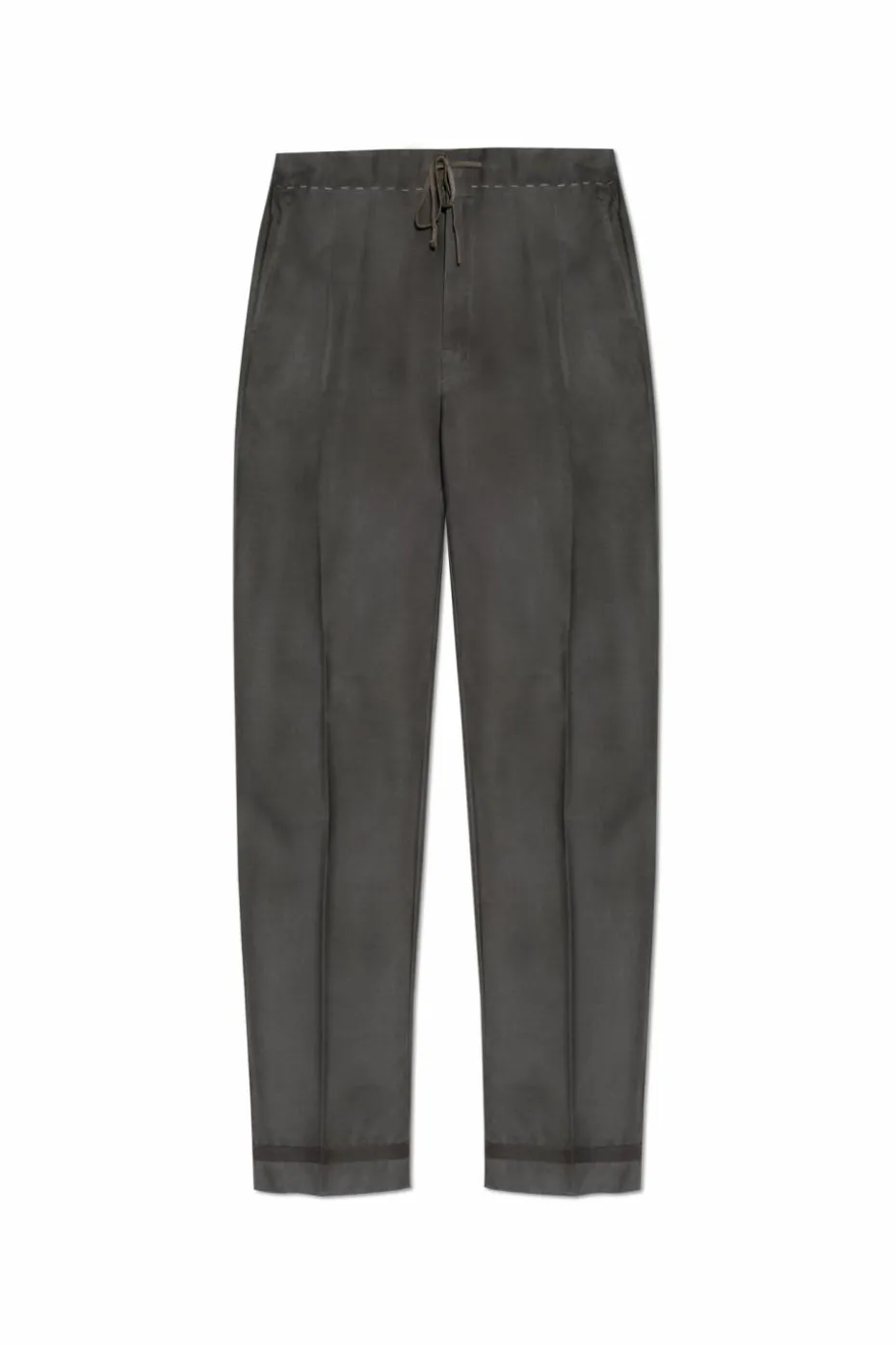 Maison Margiela SZARY Spodnie w kant z efektem `vintage`