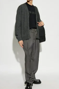 Maison Margiela SZARY Spodnie w kant z efektem `vintage`