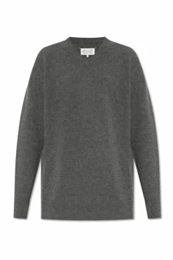 Maison Margiela SZARY Wełniany sweter