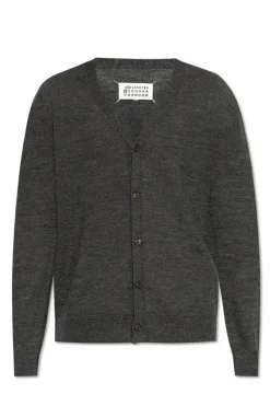 Maison Margiela SZARY Wełniany kardigan