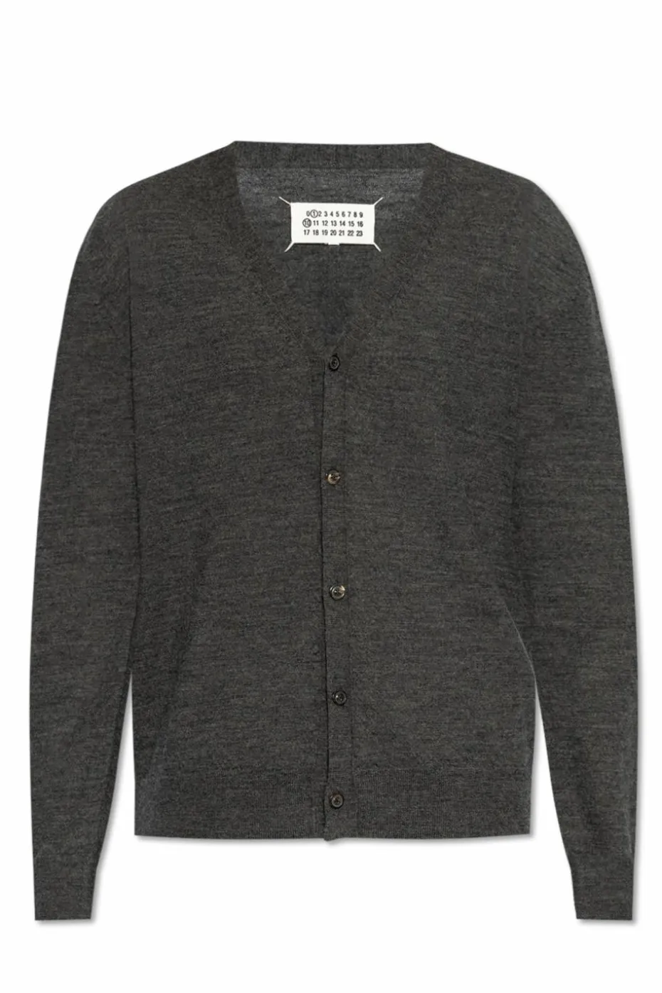 Maison Margiela SZARY Wełniany kardigan