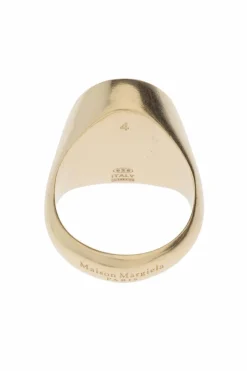 Maison Margiela ZŁOTY Pierścień z logo