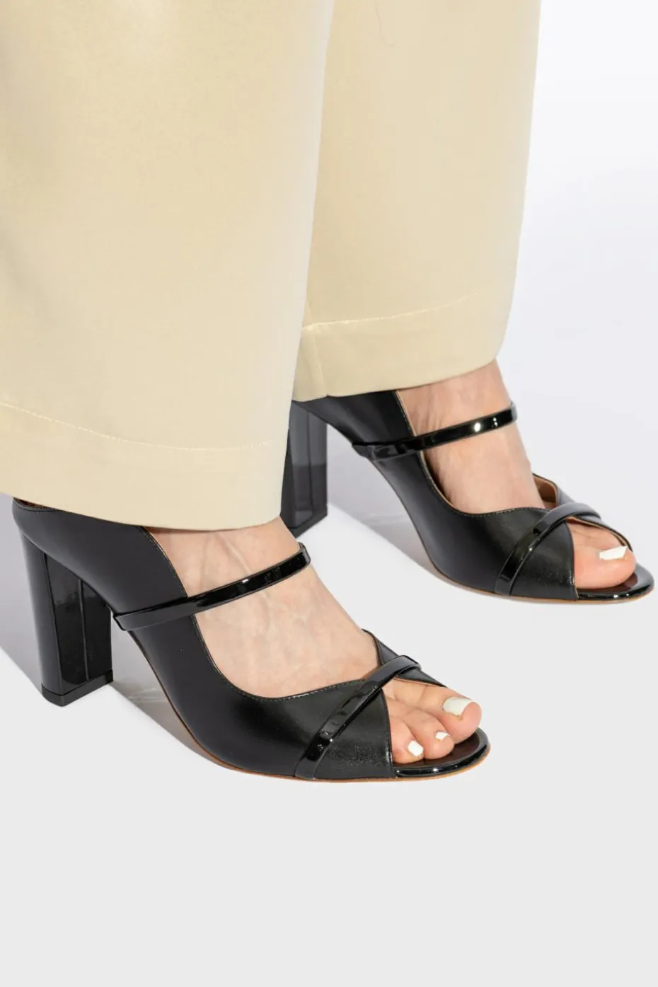 Malone Souliers CZARNY Klapki na obcasie `Norah`