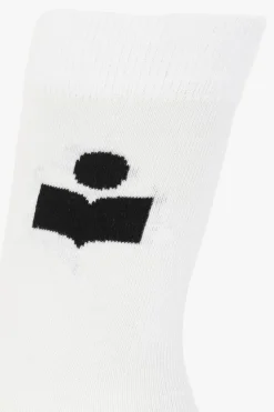 MARANT BIAŁY Długie skarpety z logo