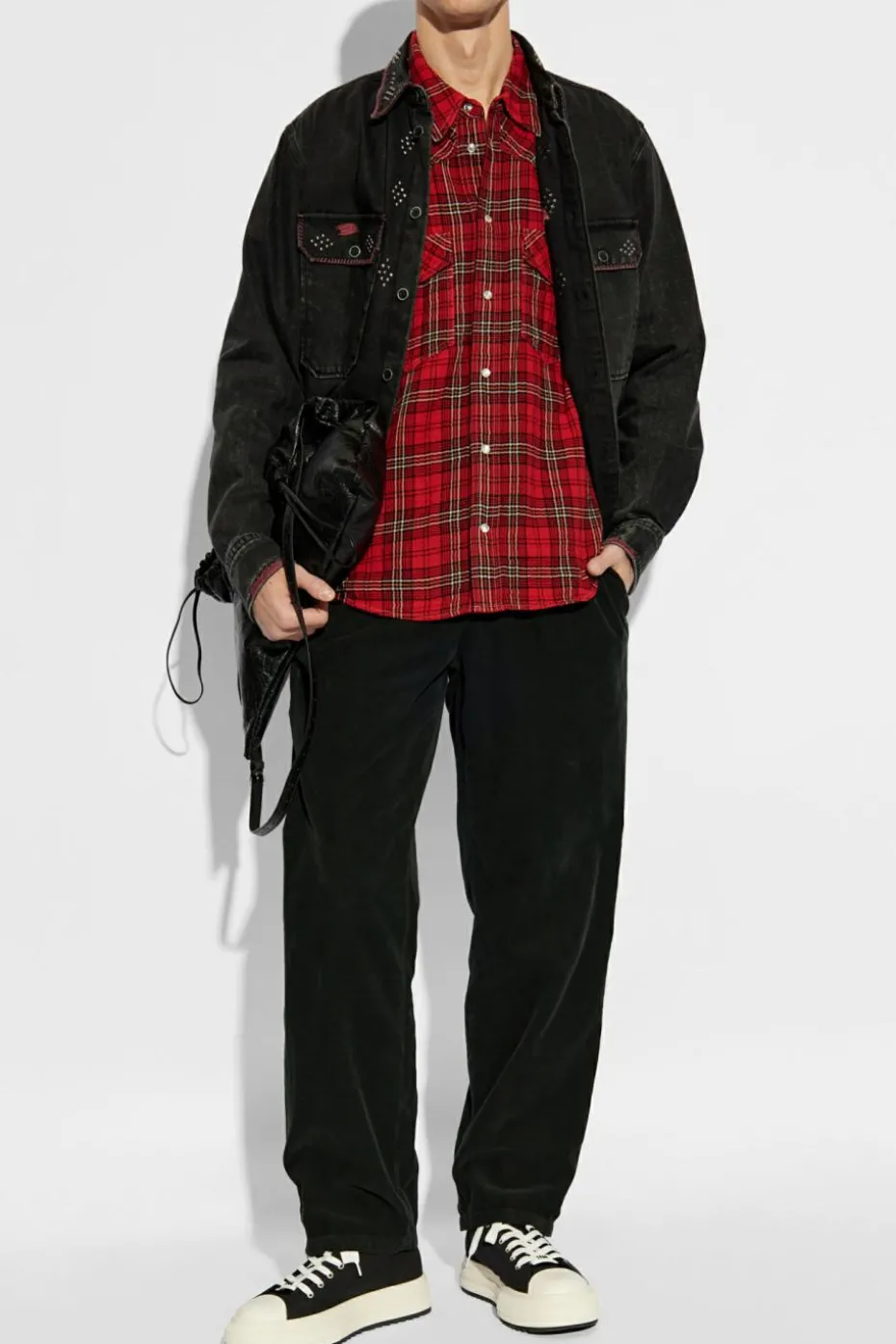 MARANT CZARNY Jeansowa kurtka `Osco`