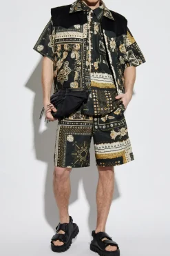 MARANT CZARNY Wzorzyste szorty ‘Gregorian’