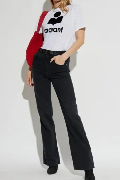 Marant Etoile BIAŁY T-shirt `Zewel`