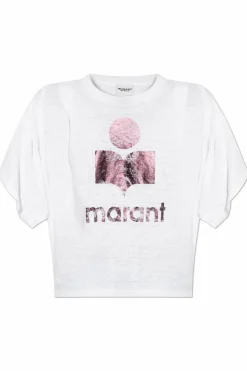 Marant Etoile BIAŁY T-shirt `Kyanza`