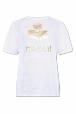 Marant Etoile BIAŁY T-shirt `Zewel`