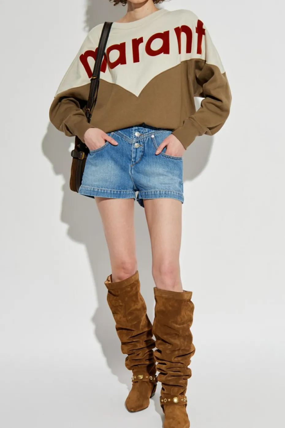 Marant Etoile BRĄZOWY Bluza `Houston`