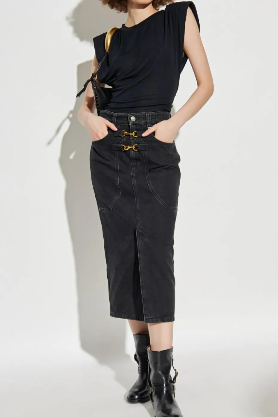Marant Etoile CZARNY T-shirt `Devani`
