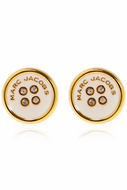 Marc Jacobs BIAŁY Kolczyki w kształcie guzików