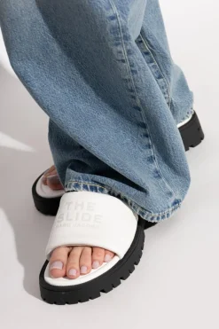 Marc Jacobs BIAŁY Skórzane klapki
