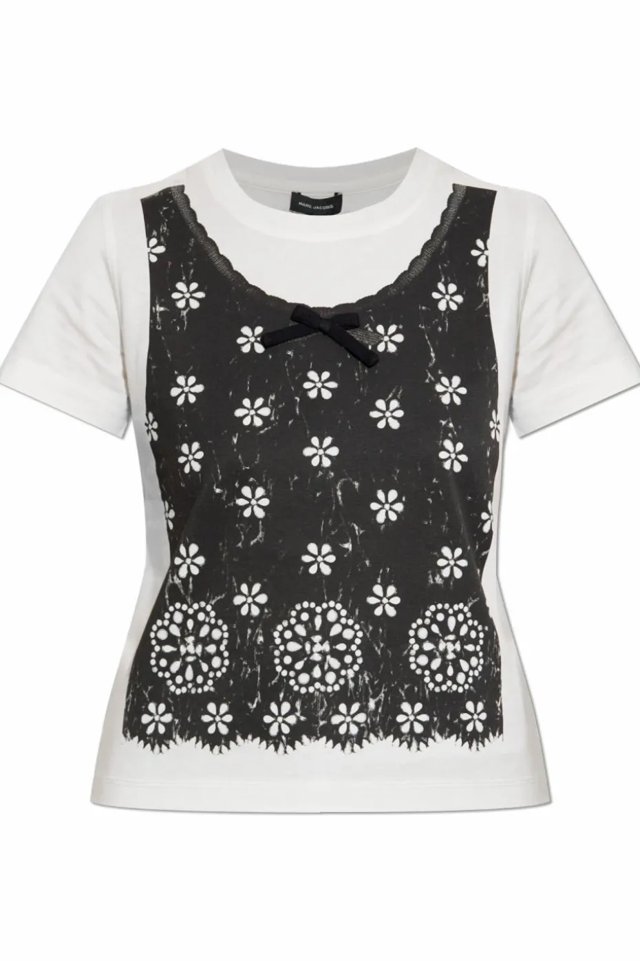 Marc Jacobs BIAŁY T-shirt z nadrukiem