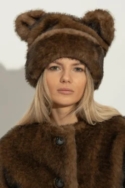 Marc Jacobs BRĄZOWY Czapka z uszami
