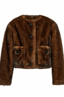 Marc Jacobs BRĄZOWY Sztuczne futro
